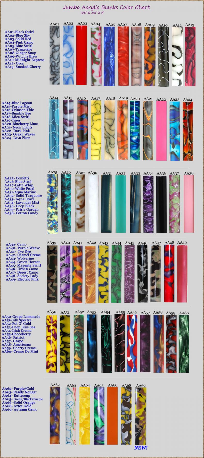 Acrylic Blanks Page 1 of 1