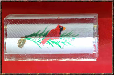 Hand Painted Cardinal on Branch Blank