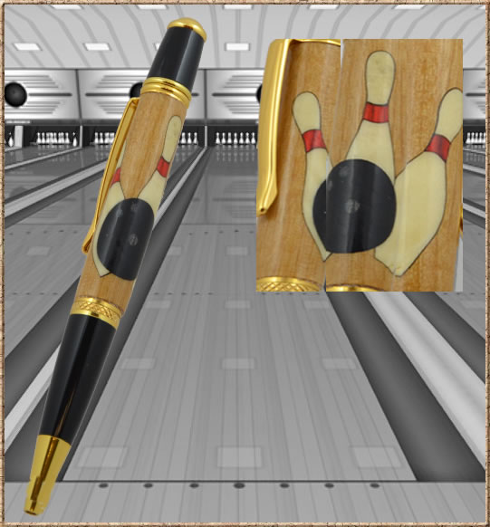 Bowling Pin and Ball Inlay