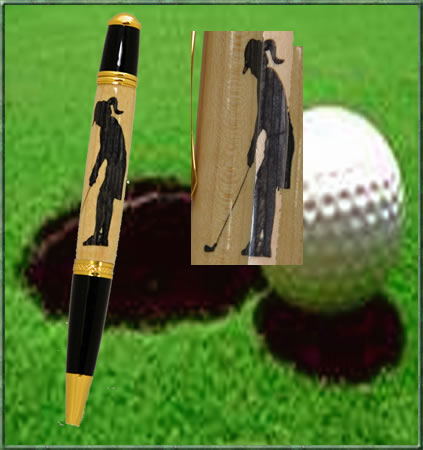 Female Golfer Inlay