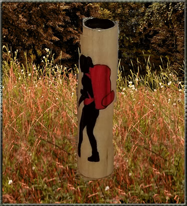 Female Hiker Silhouette Inlay Blank 