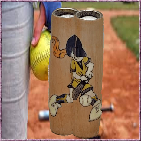 Female Softball Player Inlay Blank