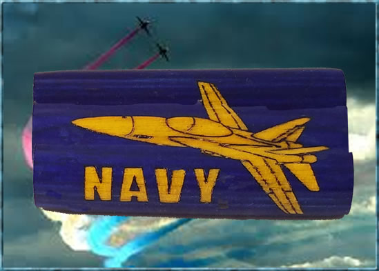 Navy Jet Inlay Blank