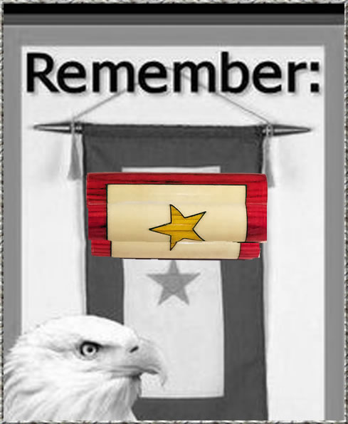 Gold Star Remembrance Inlay Blank