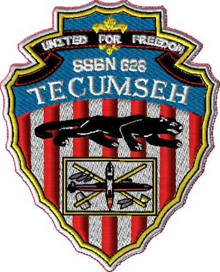 USS Tecumseh Ships Patch SSBN-628
