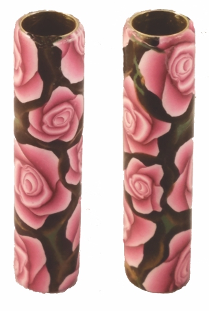 Polymer Clay Cane Pink Roses