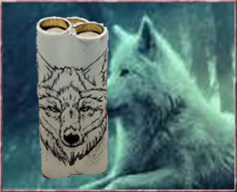 Laser Scrimshaw Wolf Blank