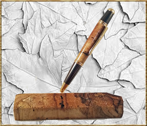 Stabilized Spalted Sycamore Pen Blank